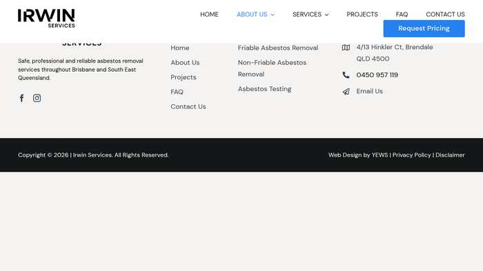 YEWS Expression of Interest page — empty, only header and footer